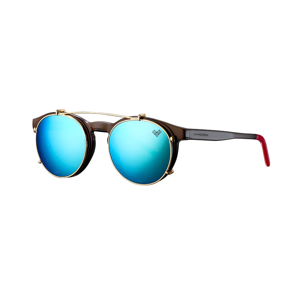AVIVA ARMAZON DORADO LENTES AZULES