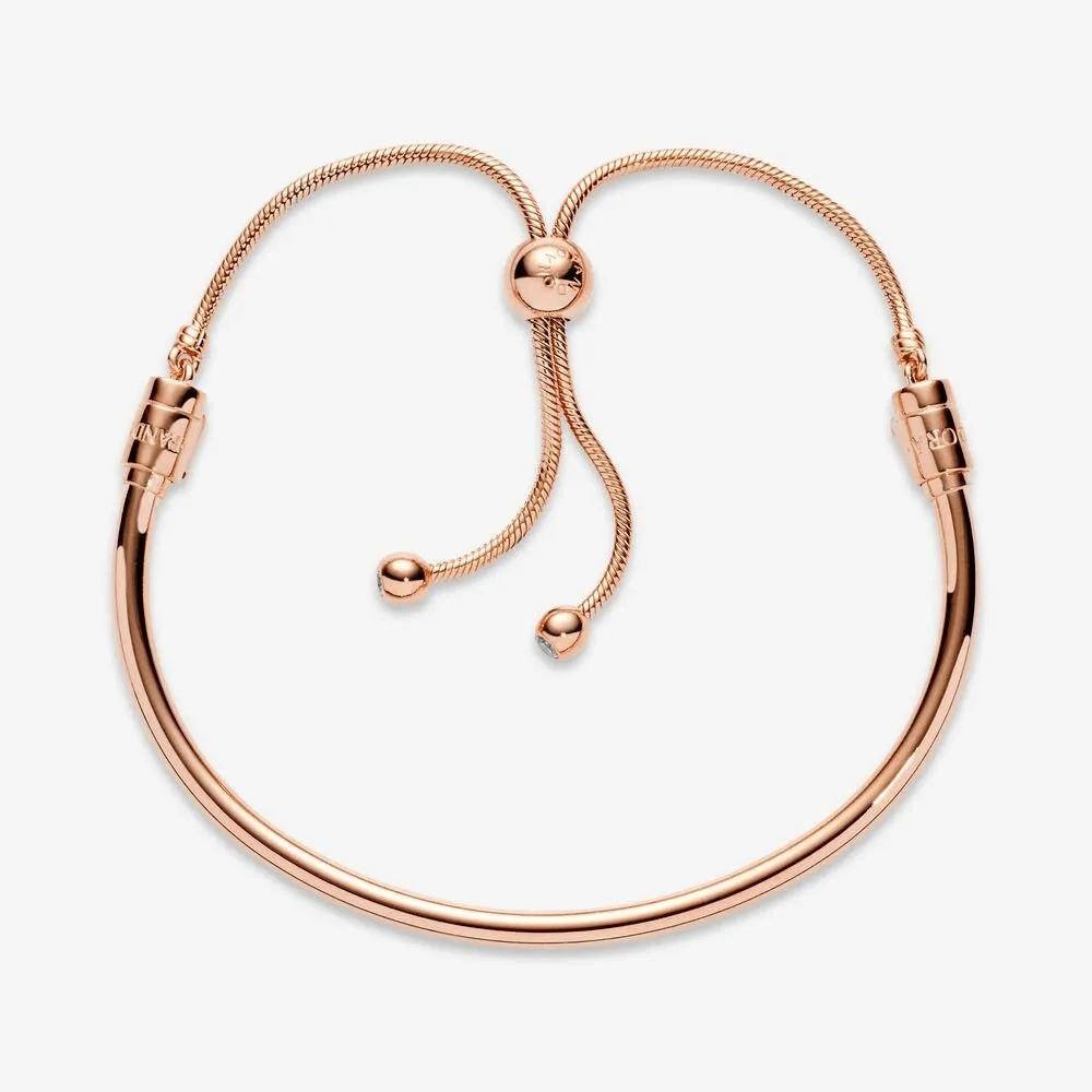 Bracciale rigido Pandora Moments con chiusura regolabile - 567953cz
