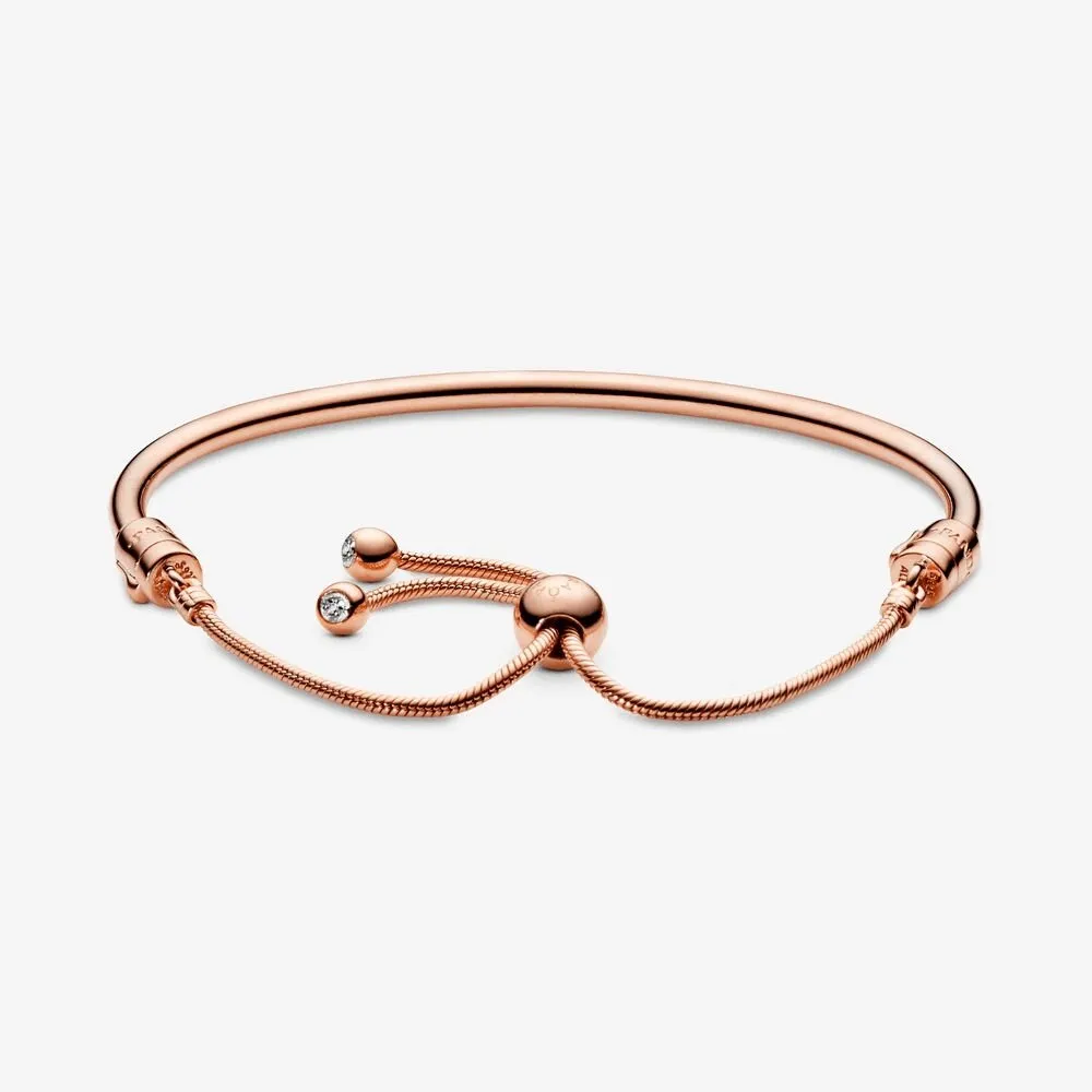 Bracciale rigido Pandora Moments con chiusura regolabile - 567953cz