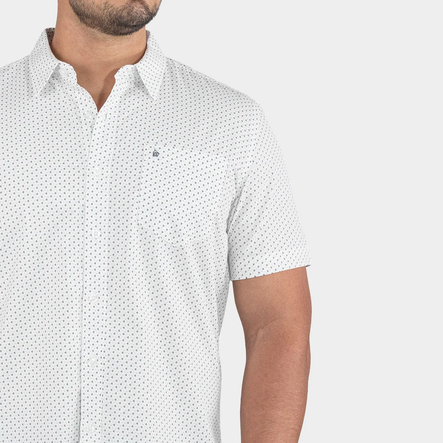 Camisa De Vestir Manga Corta Para Hombre