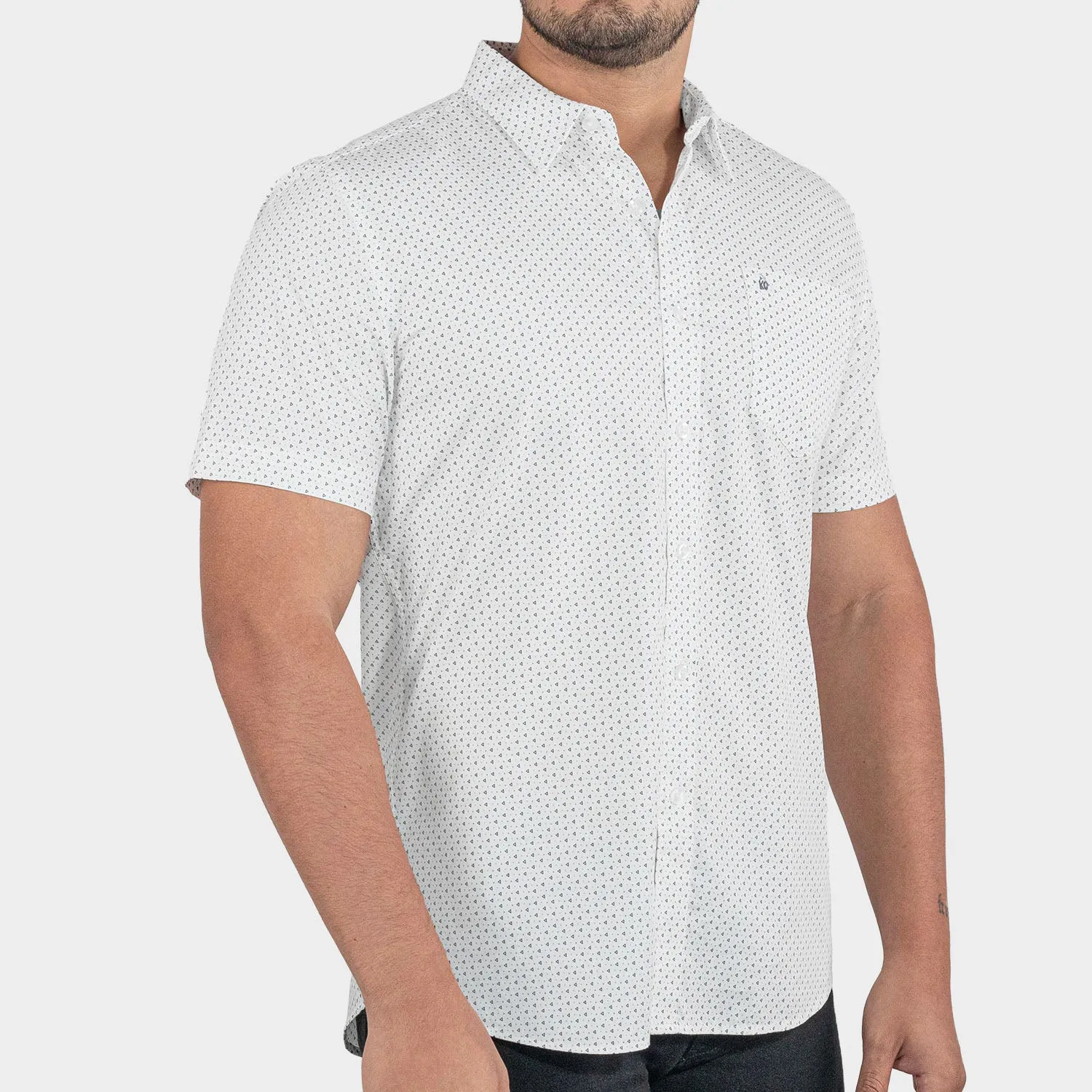 Camisa De Vestir Manga Corta Para Hombre