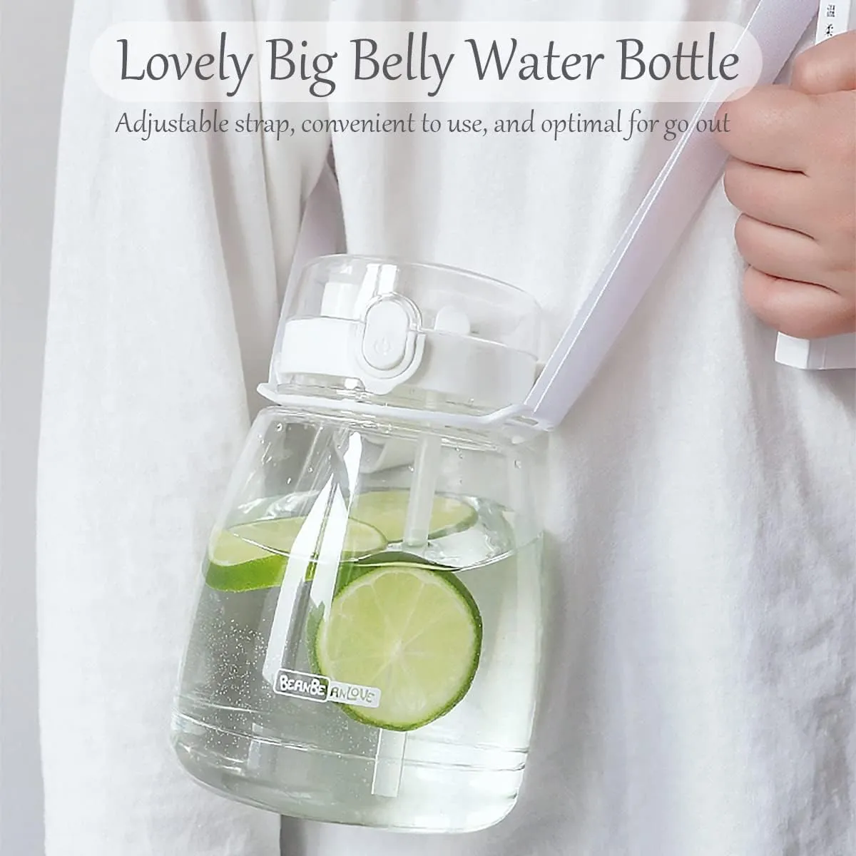 Clear Water Bottles with Straw 45oz Large Water Jug for Schools/Adults Aesthetic Girls Water Bottles for Gym/Sport/Motivational White Reusable Water Bottle