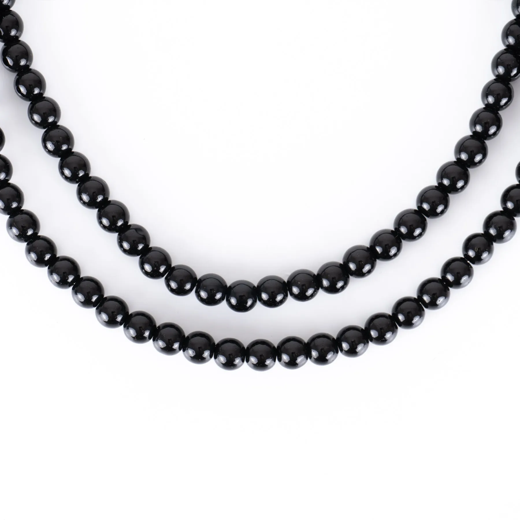 Collar con cuentas de barro negro - Modelo CORAZÓN DE FUEGO