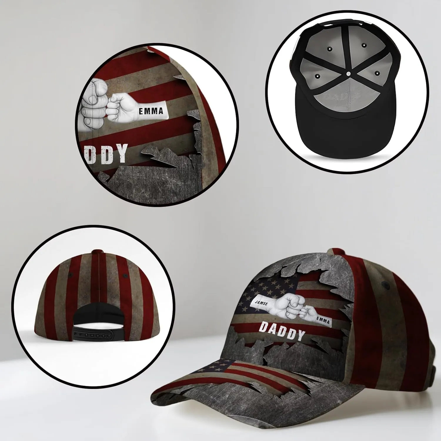 Custom Dad Hats Personalized Dad Baseball Cap with Names Fathers Day Hats Gifts for Dad Daddy Grandpa Men Husband