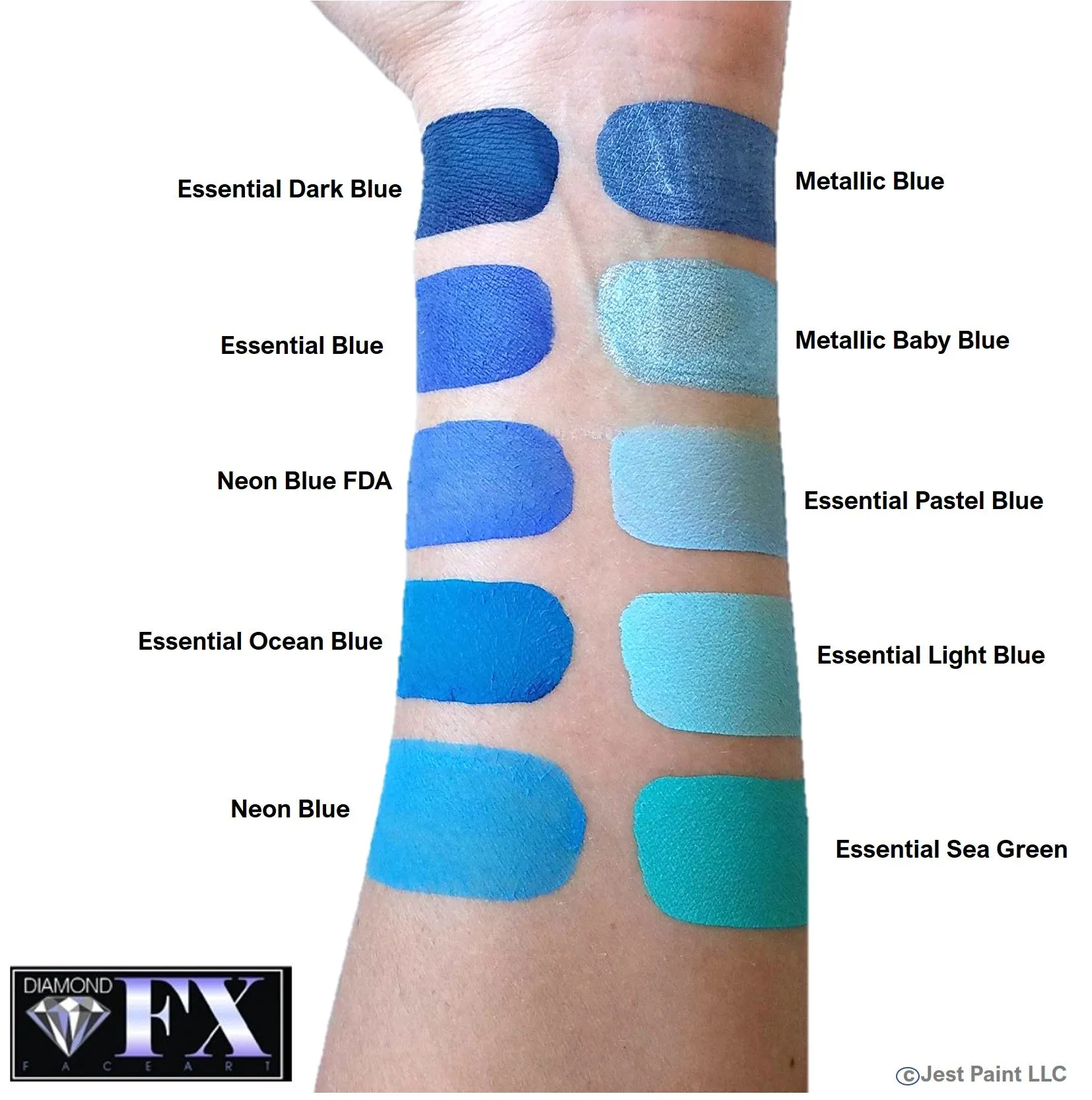 Diamond FX Face Paint - Metallic Baby Blue 30gr