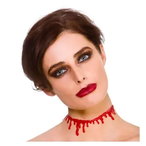 Dripping Blood Choker Cut Throat Slasher Horror Prop