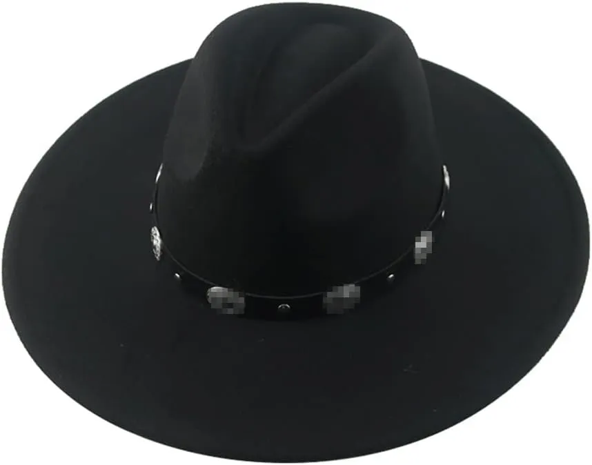 Fedora Hats For Women Panama Wide Brim 9.5CM Big Size Belt Casual Formal Men Caps Black Khaki Jazz Cap