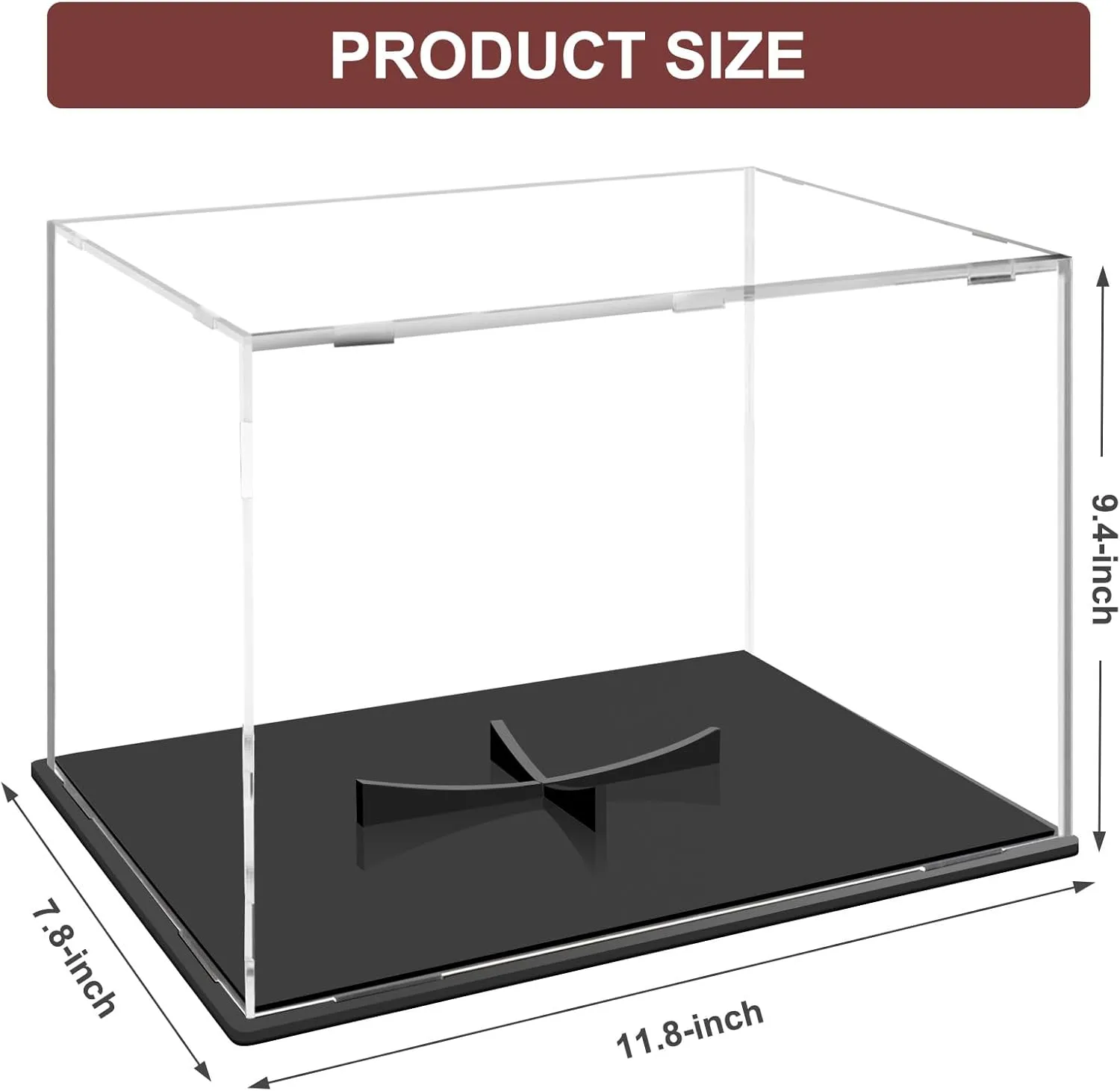 Football Display Case:Clear Acrylic Football Display Cases,Dust and UV Protection Acrylic Display Box with Removable Football Stand for Signed Football Sports Collectibles Memorabilia Display