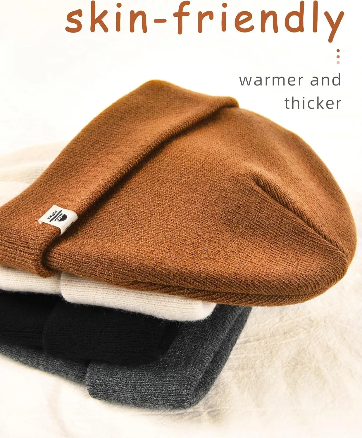 FURTALK Baby Beanie Fleece Lined Toddler Winter Hat Boys Girls Knit Warm Beanies Kids Ski Hats for 0-8 Years