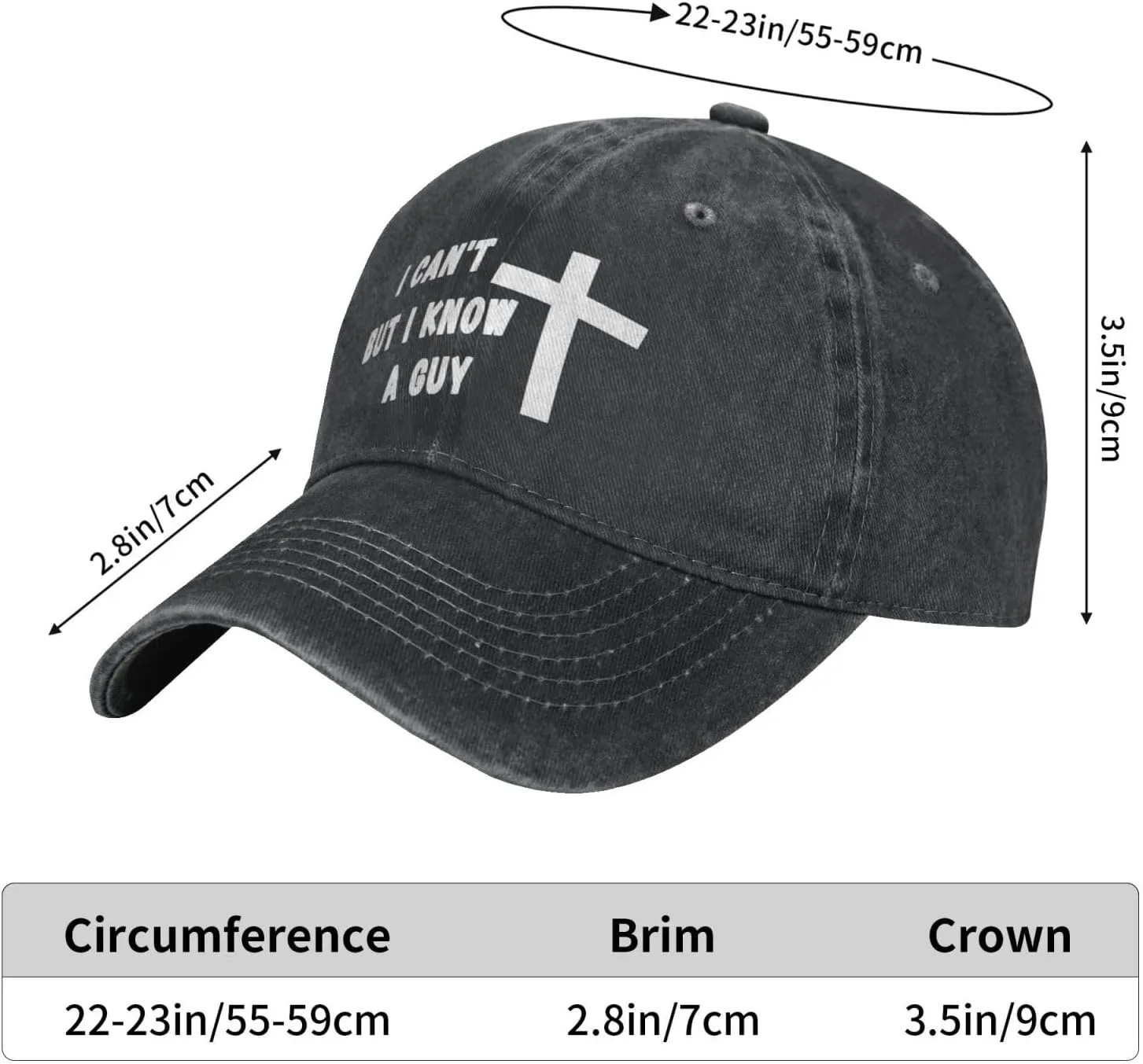 I Can't But Know a Guy Hat Cotton Mens Baseball Caps Adjustable Women Hats
