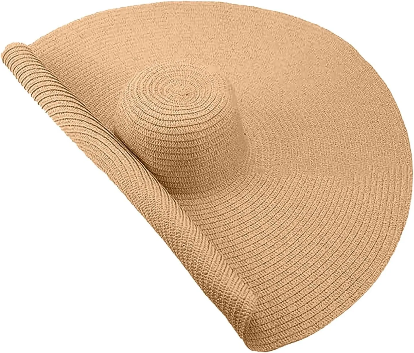 Oversized Beach Straw Hat for Women Western Wide Brim Summer Cowboy Sun Hat Packable Vacation Trendy Fedora Hat