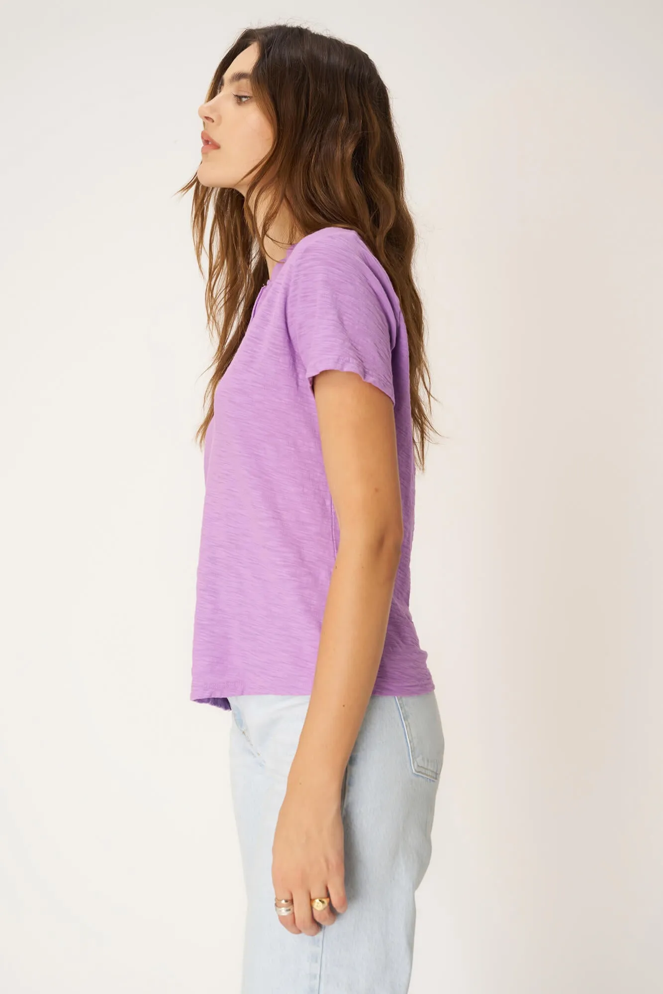 Plata Notched Tee - Purple Magic