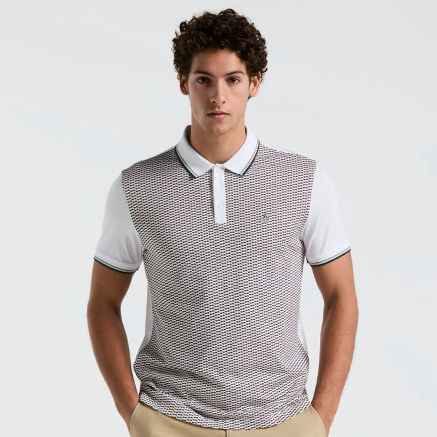 Polo Con Jacquard Frontal