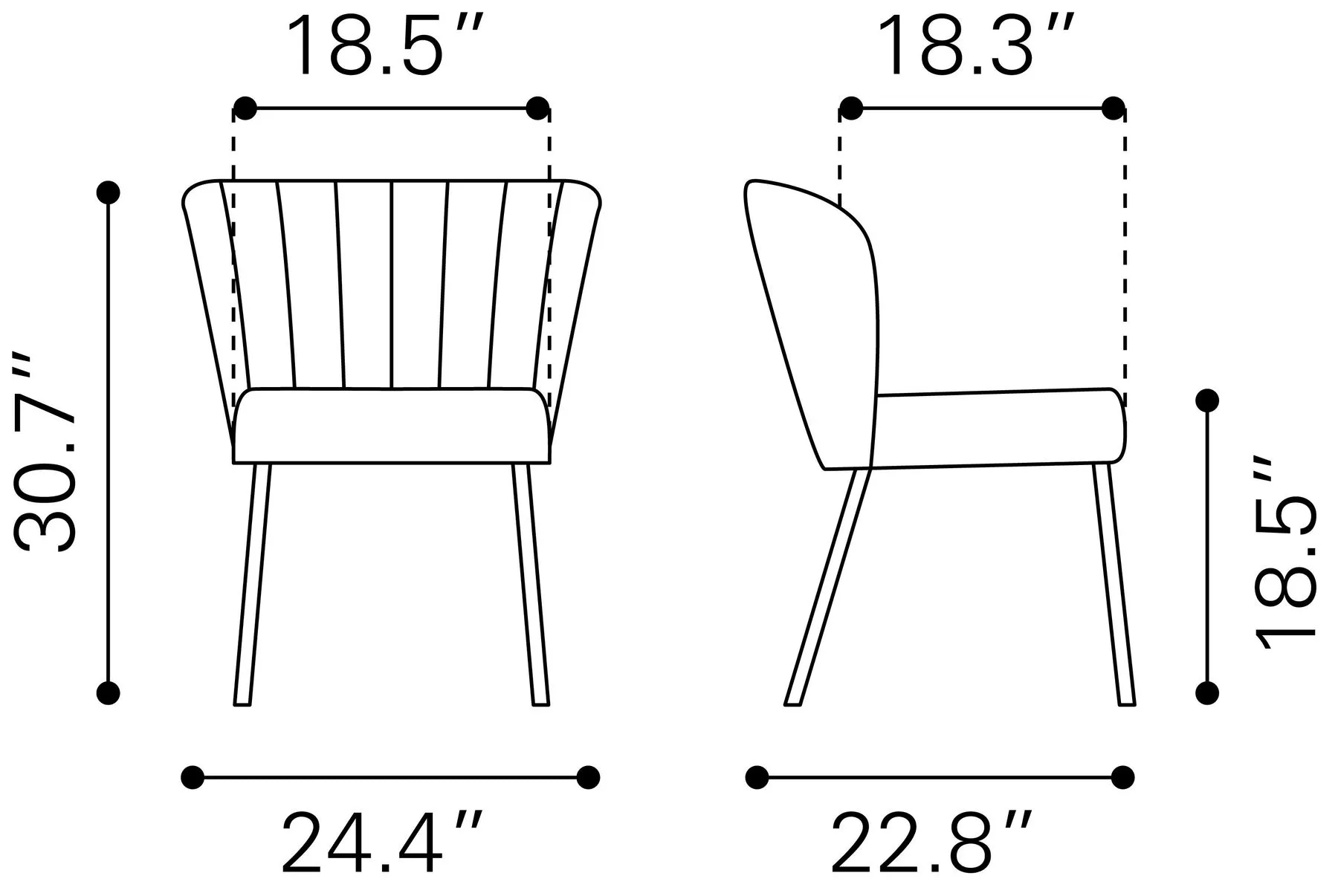 Silla de Comedor Aimee - Blanco
