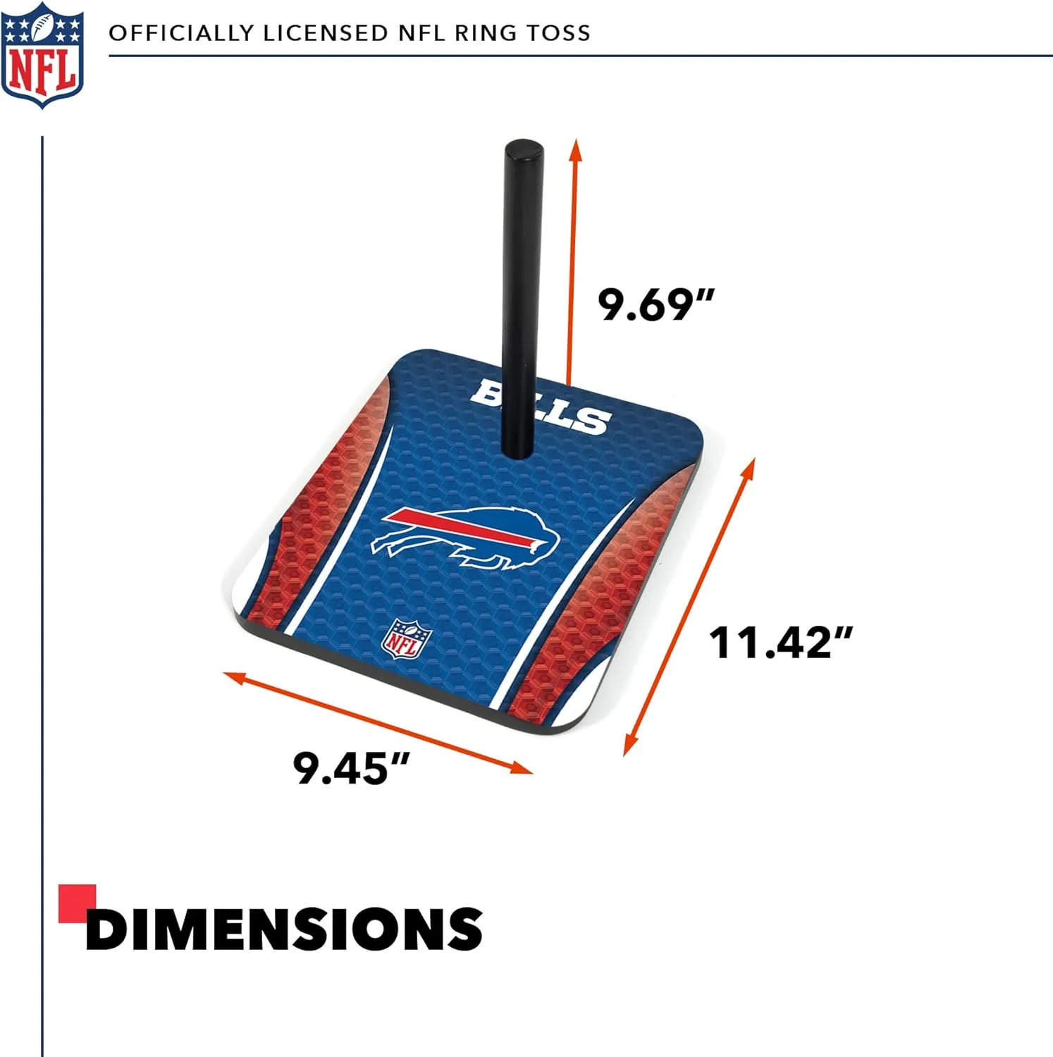 Solid Wood NFL Quoits Set with Direct Print HD Team Graphics  Tailgate Ring Toss Game  Great Gift for Any Football Fan! Ring Toss Family Outdoor Games for The Beach