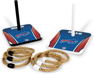 Solid Wood NFL Quoits Set with Direct Print HD Team Graphics  Tailgate Ring Toss Game  Great Gift for Any Football Fan! Ring Toss Family Outdoor Games for The Beach