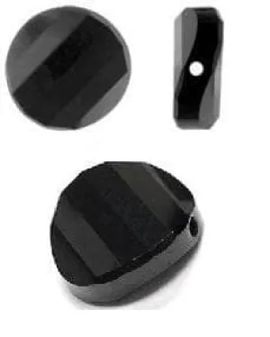Swarovski bead twist 1ud black onix 22mm