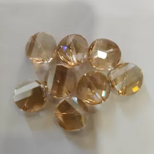 Swarovski bead twist  1ud Golden shade 14mm