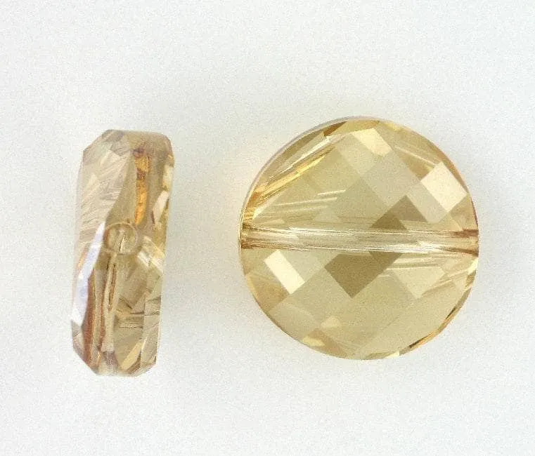 Swarovski bead twist  1ud Golden shade 14mm