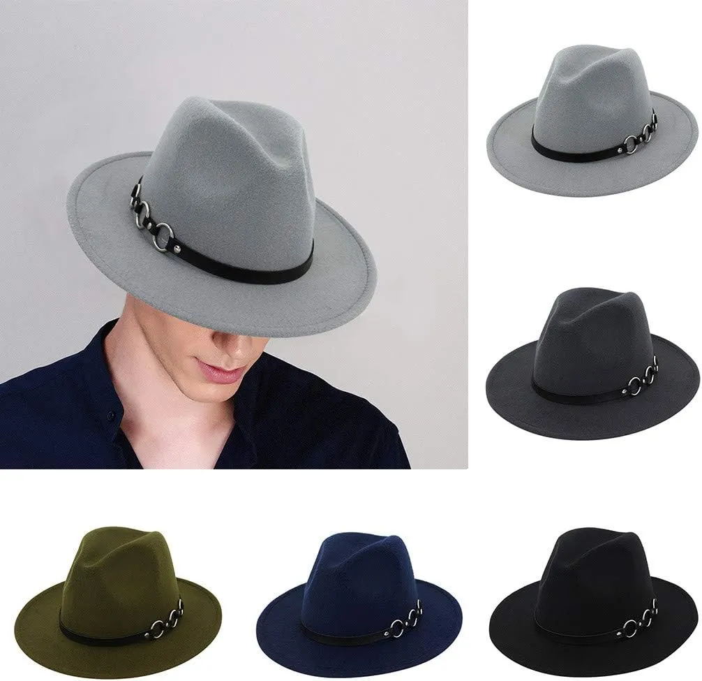 Unisex Short Brim Fedora Hats for Men Women   Fedora Hats Panama Hats, Fashion Elastic Fedora Hats