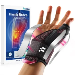 Wrist Brace & Thumb Stabilizer, Carpal Tunnel, De Quervain's Tenosynovitis, Tendonitis, Arthritis Support, Thumb Splint for Pain Relief, Women and Men (Right Hand, L/XL)